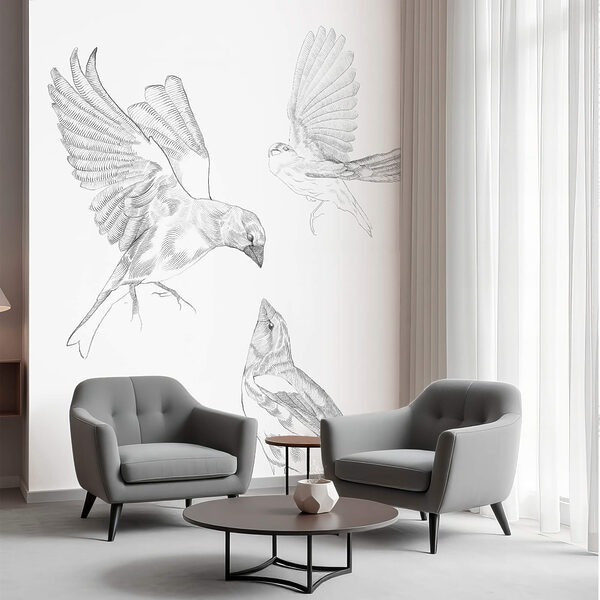 Grupo de aves con alas