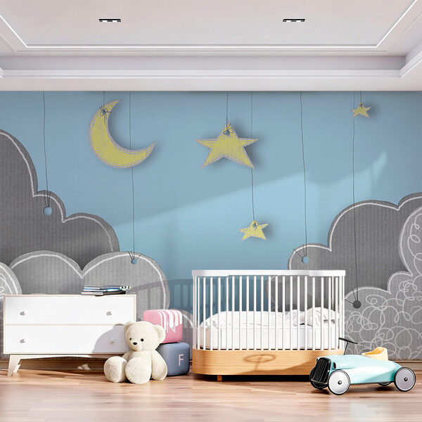 Fotomurales Fotomurales La luna y las estrellas desde las nubes (SKU: t00563)