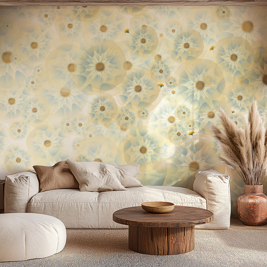 Ramo de flores con colores amarillos y azules Ramo de flores con colores amarillos y azules