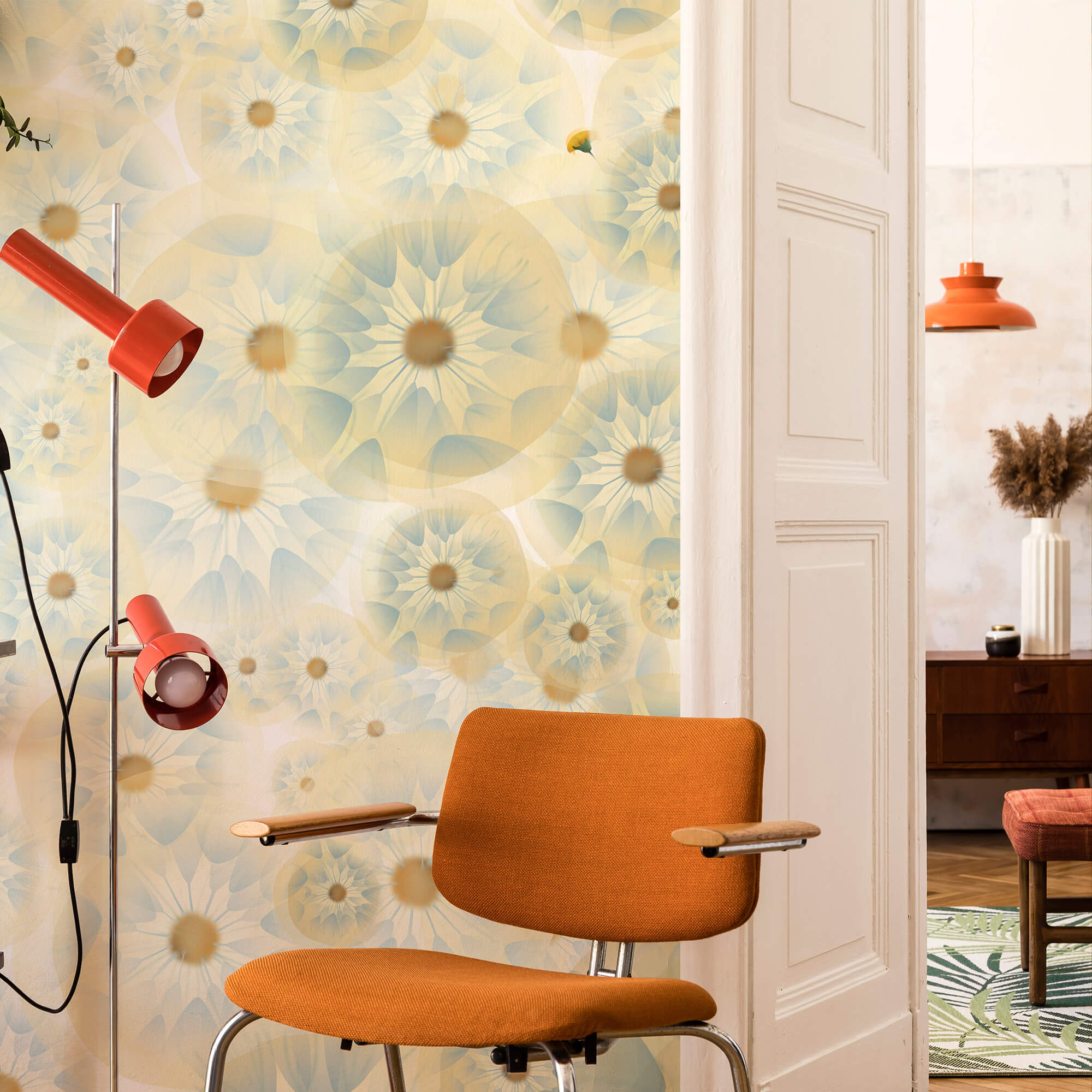 Ramo de flores con colores amarillos y azules Ramo de flores con colores amarillos y azules