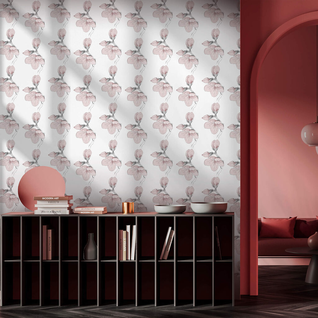 Patrón de flores sobre fondo blanco Patrón de flores sobre fondo blanco