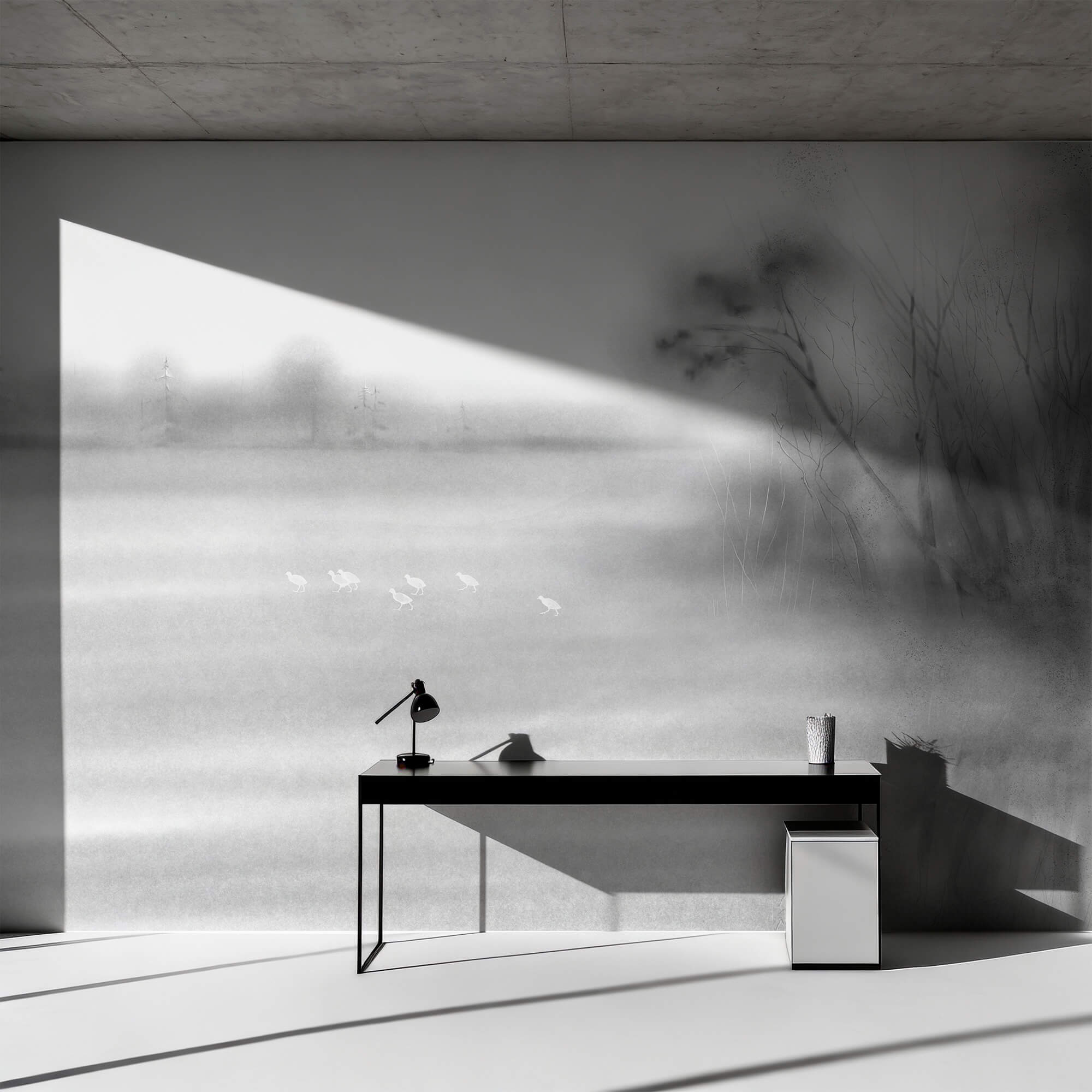 Pájaros en un campo Pájaros en un campo