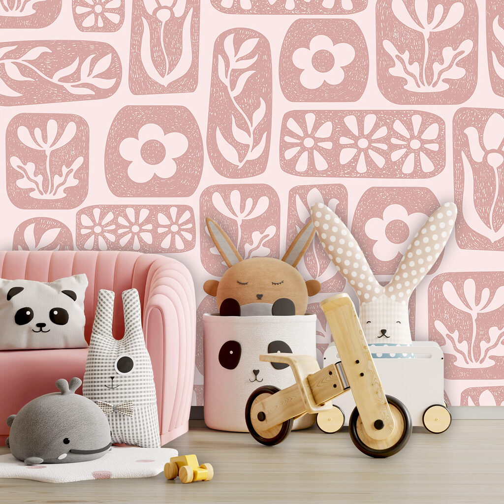 Patrón de flores y hojas Patrón de flores y hojas