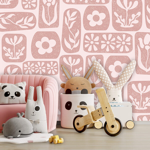 Patrón de flores y hojas Patrón de flores y hojas