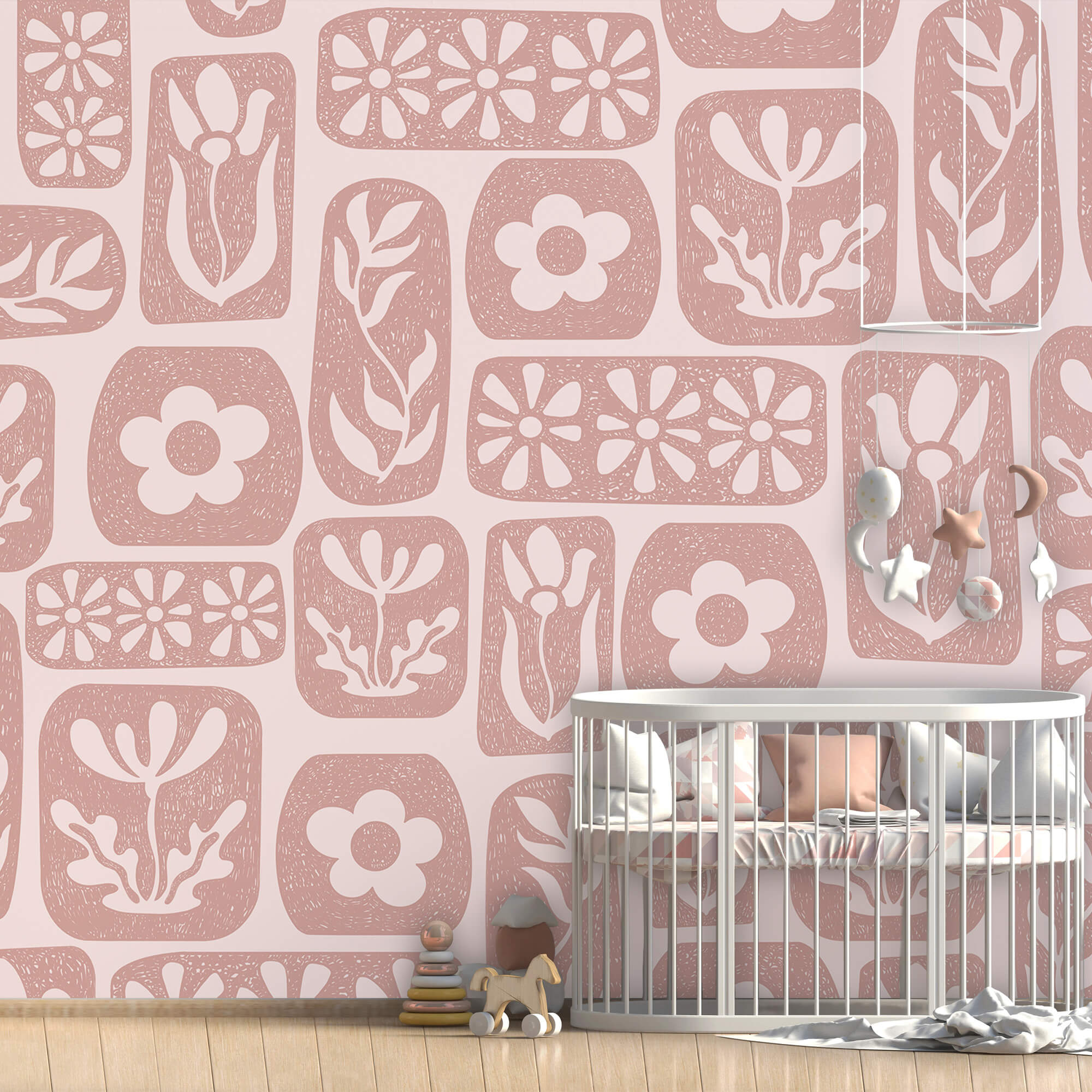 Patrón de flores y hojas Patrón de flores y hojas