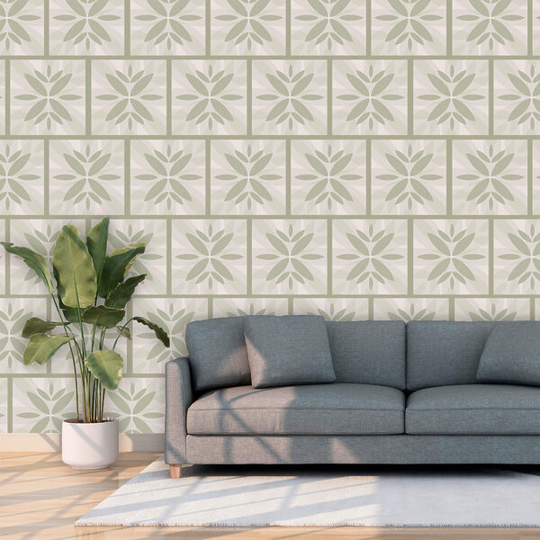 Patrón de flores en una pared