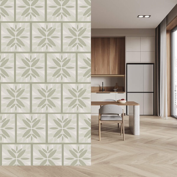 Patrón de flores en una pared