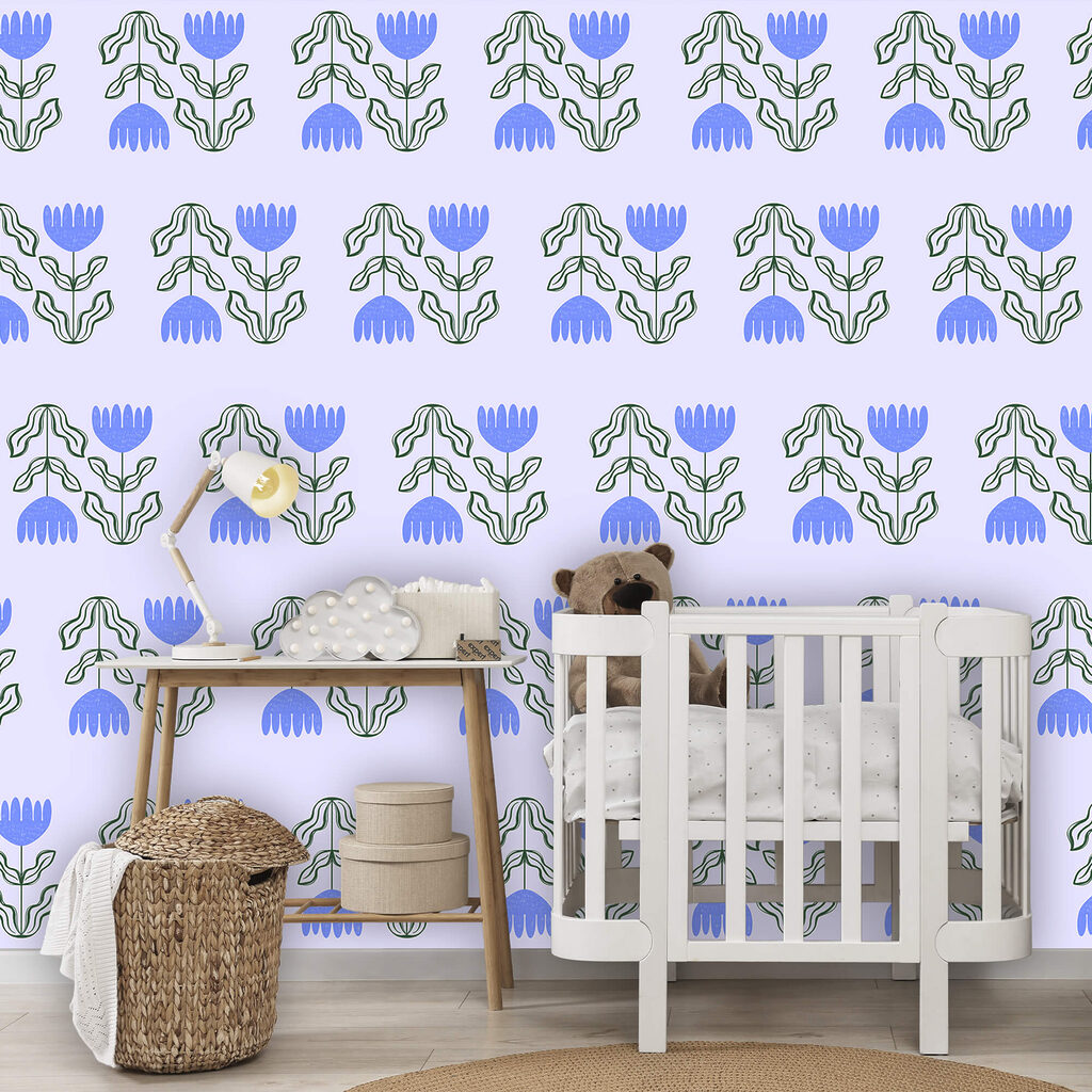 Patrón de flores y hojas Patrón de flores y hojas