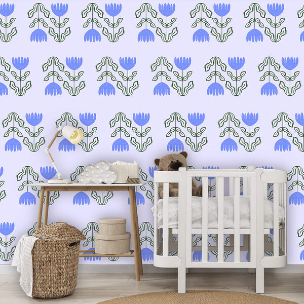 Patrón de flores y hojas Patrón de flores y hojas