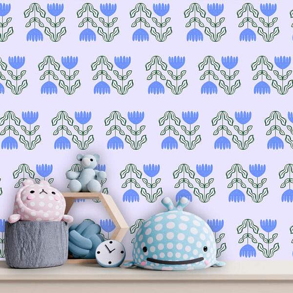 Patrón de flores y hojas Patrón de flores y hojas