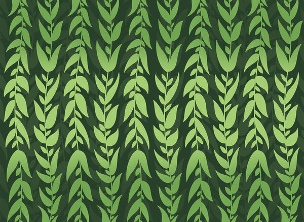 Pattern of green leaves