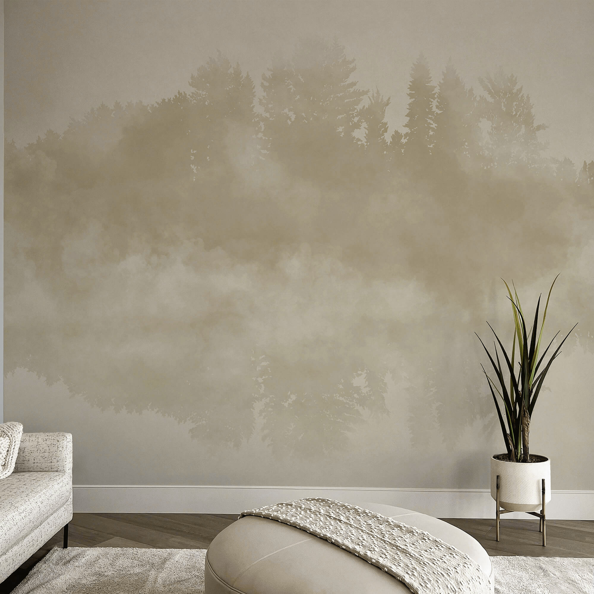 Nube de humo y árboles Nube de humo y árboles