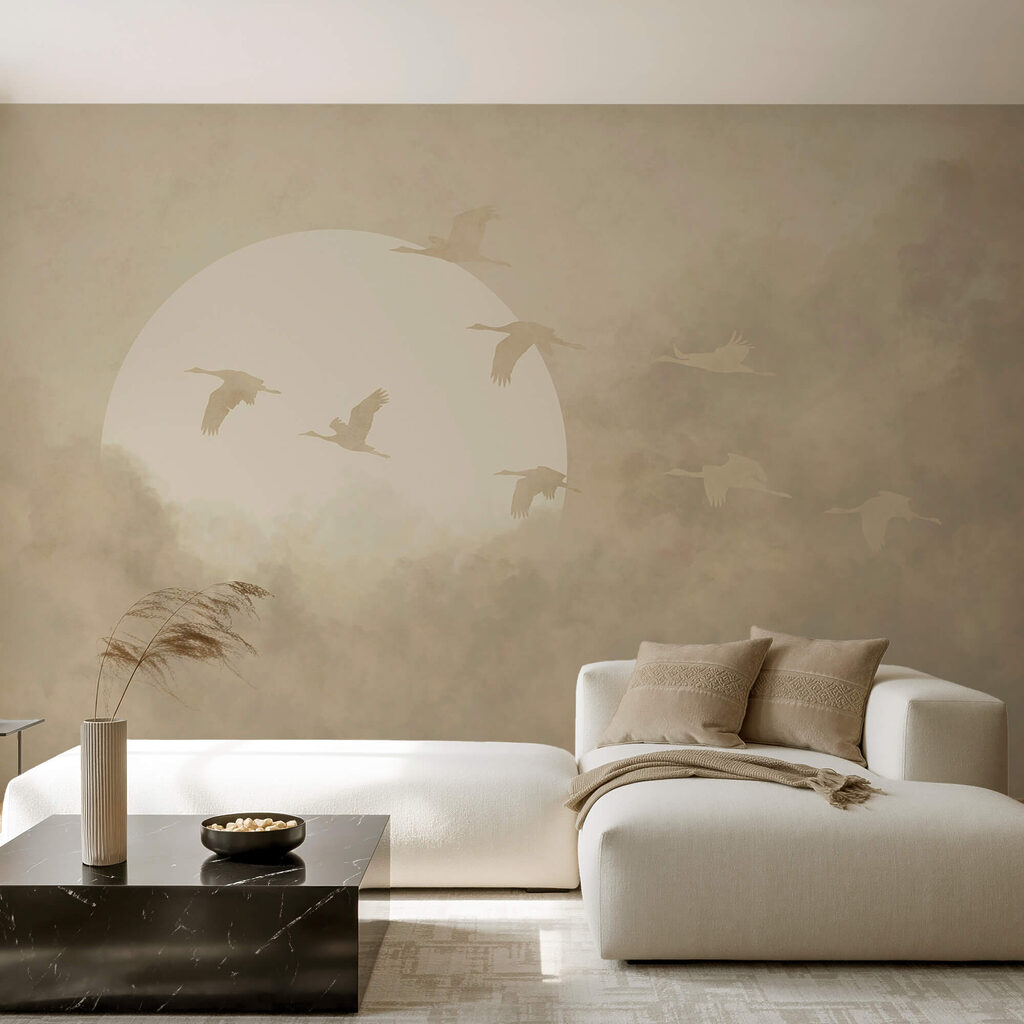 Pájaros volando en el cielo