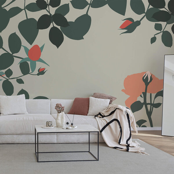 Diseño floral con tonos vibrantes