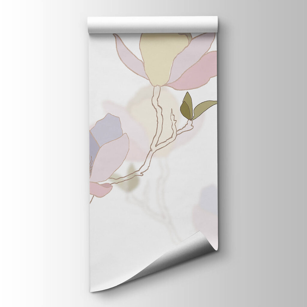 Delicate blossoms in soft pastel hues