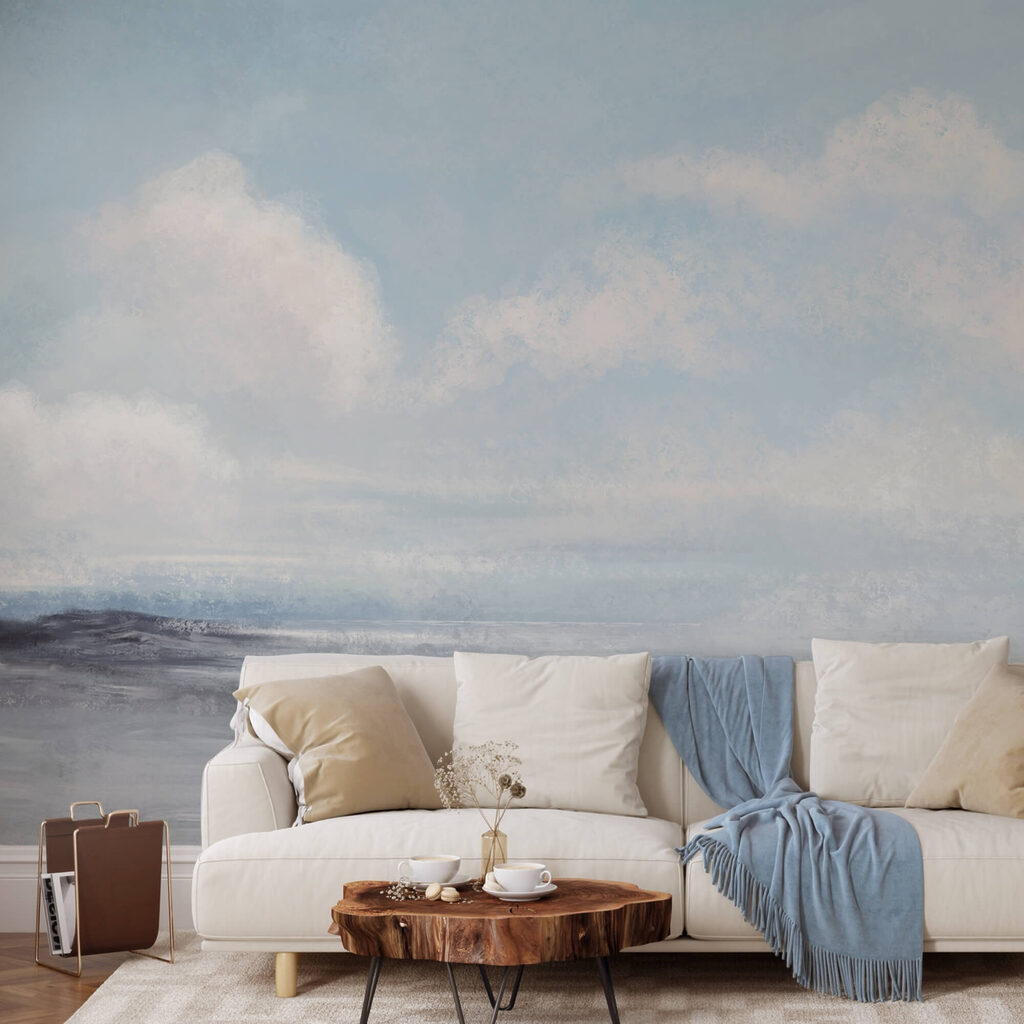 Paisaje con cielo nublado