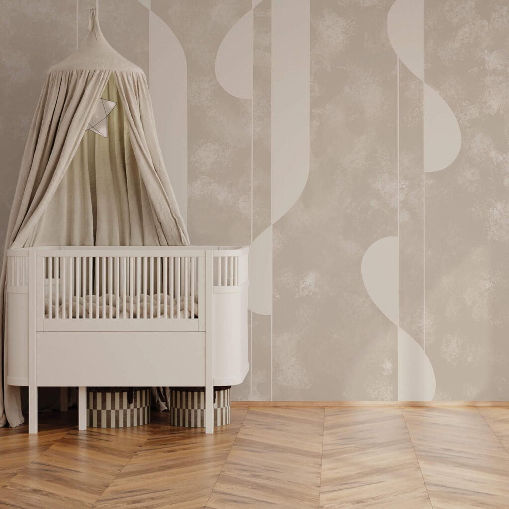 Formas abstractas en suaves tonos beige