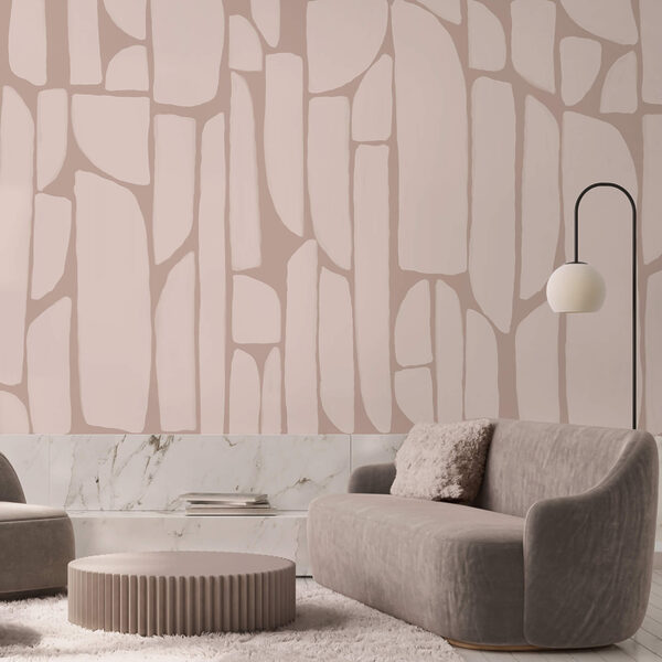 Diseño de formas blancas y rosas