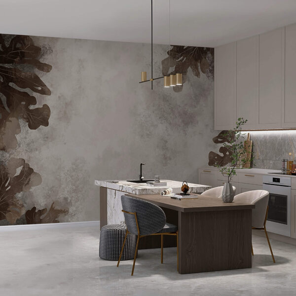 Hojas marrones sobre una superficie blanca Hojas marrones sobre una superficie blanca