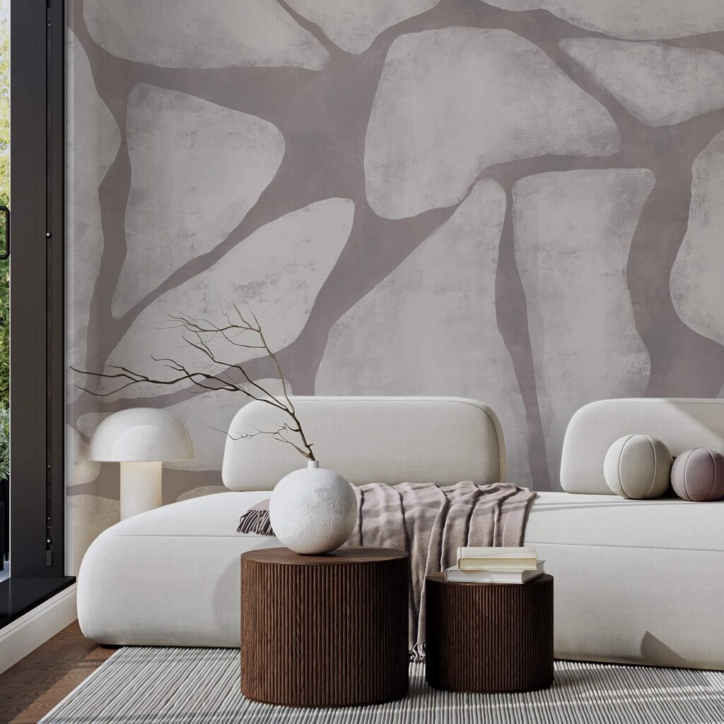 Pared de roca gris y blanca