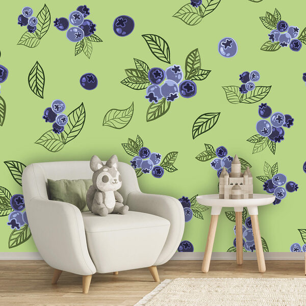 Diseño de arándanos y hojas Diseño de arándanos y hojas