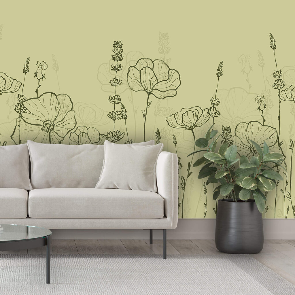 Dibujo a trazo de flores Dibujo a trazo de flores