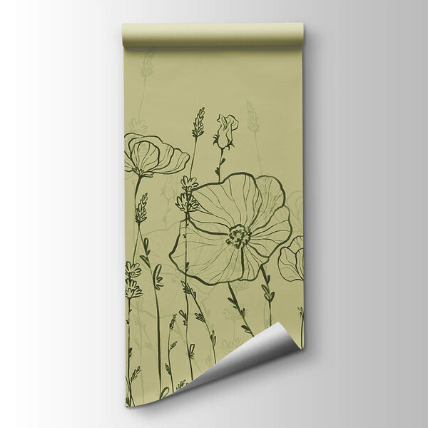 Line drawing of flowers Line drawing of flowers