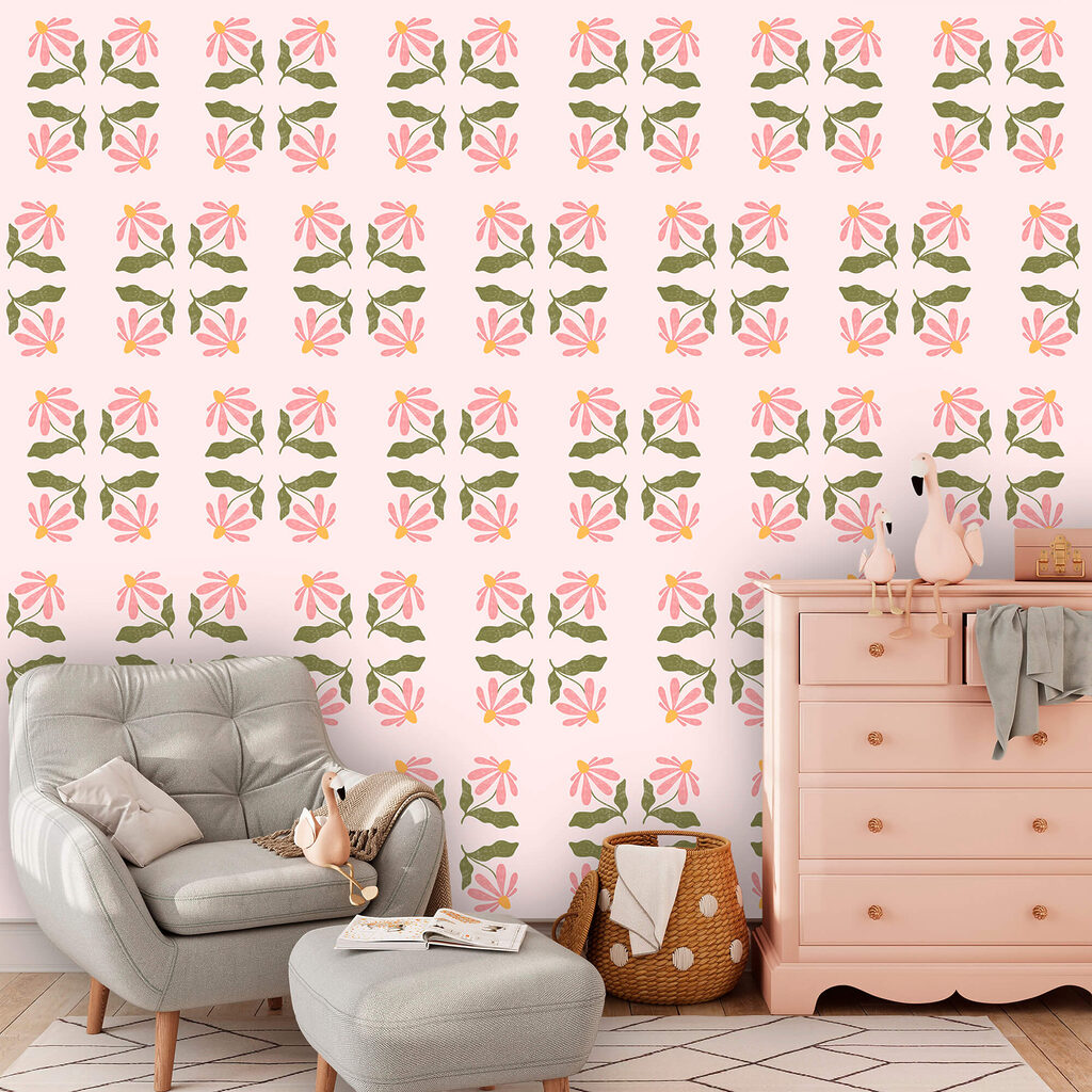 Motivo de flores y hojas Motivo de flores y hojas