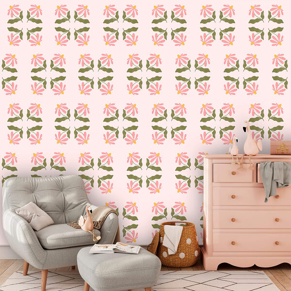 Motivo de flores y hojas Motivo de flores y hojas