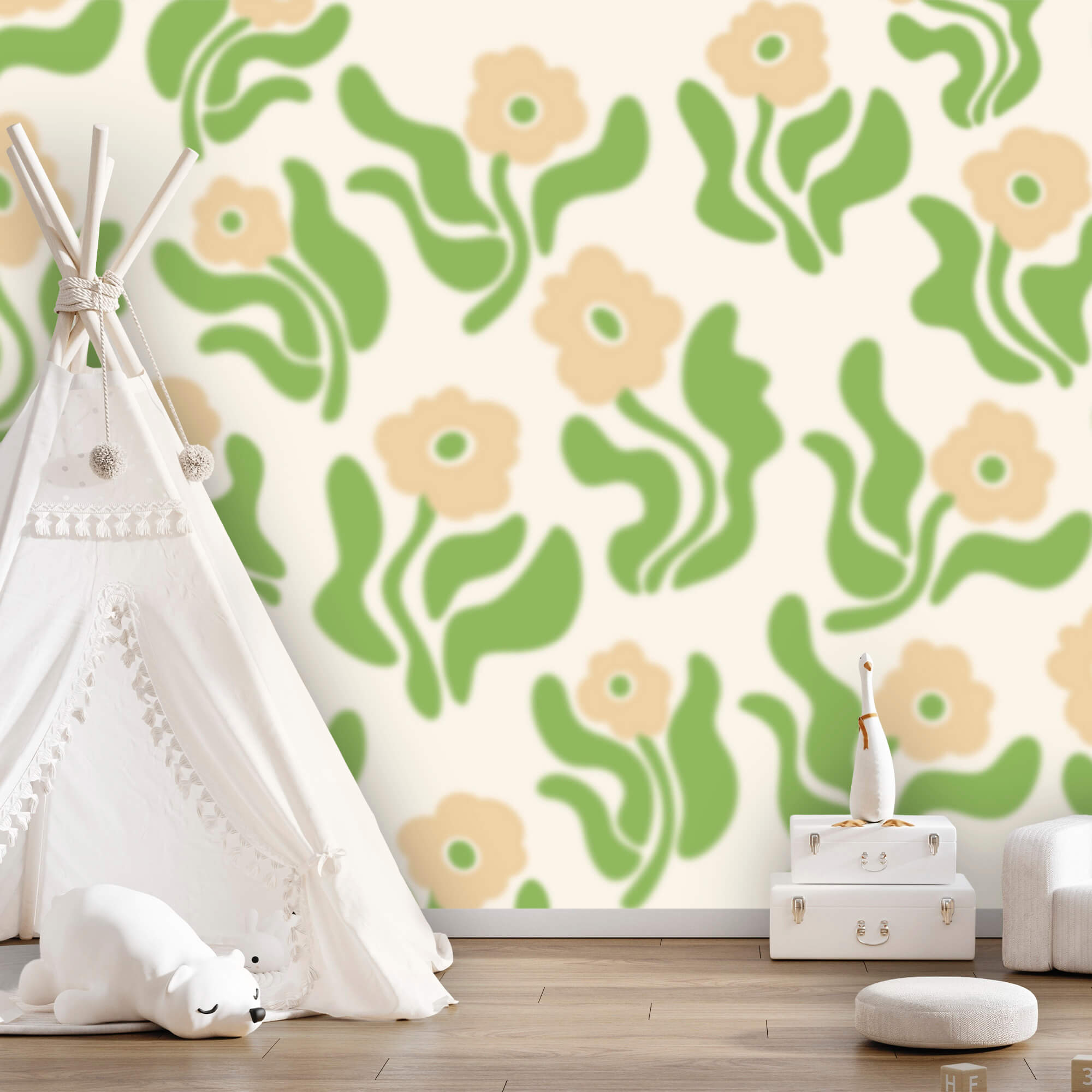 Motivo de flores y hojas Motivo de flores y hojas