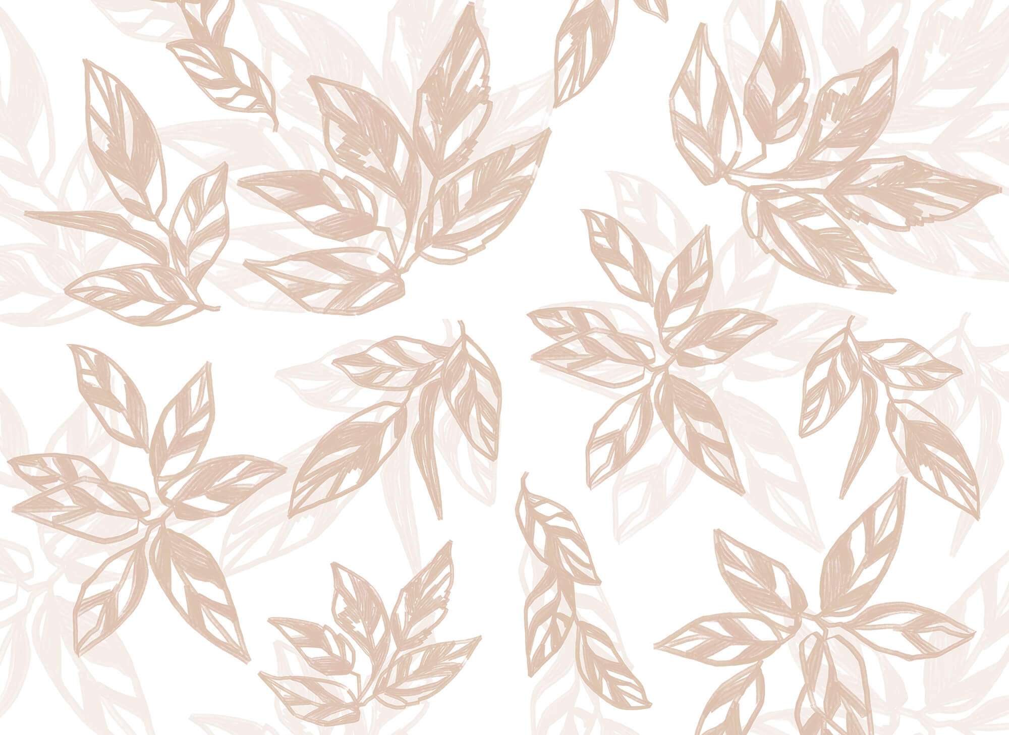 Pattern of leaves on a white background Pattern of leaves on a white background