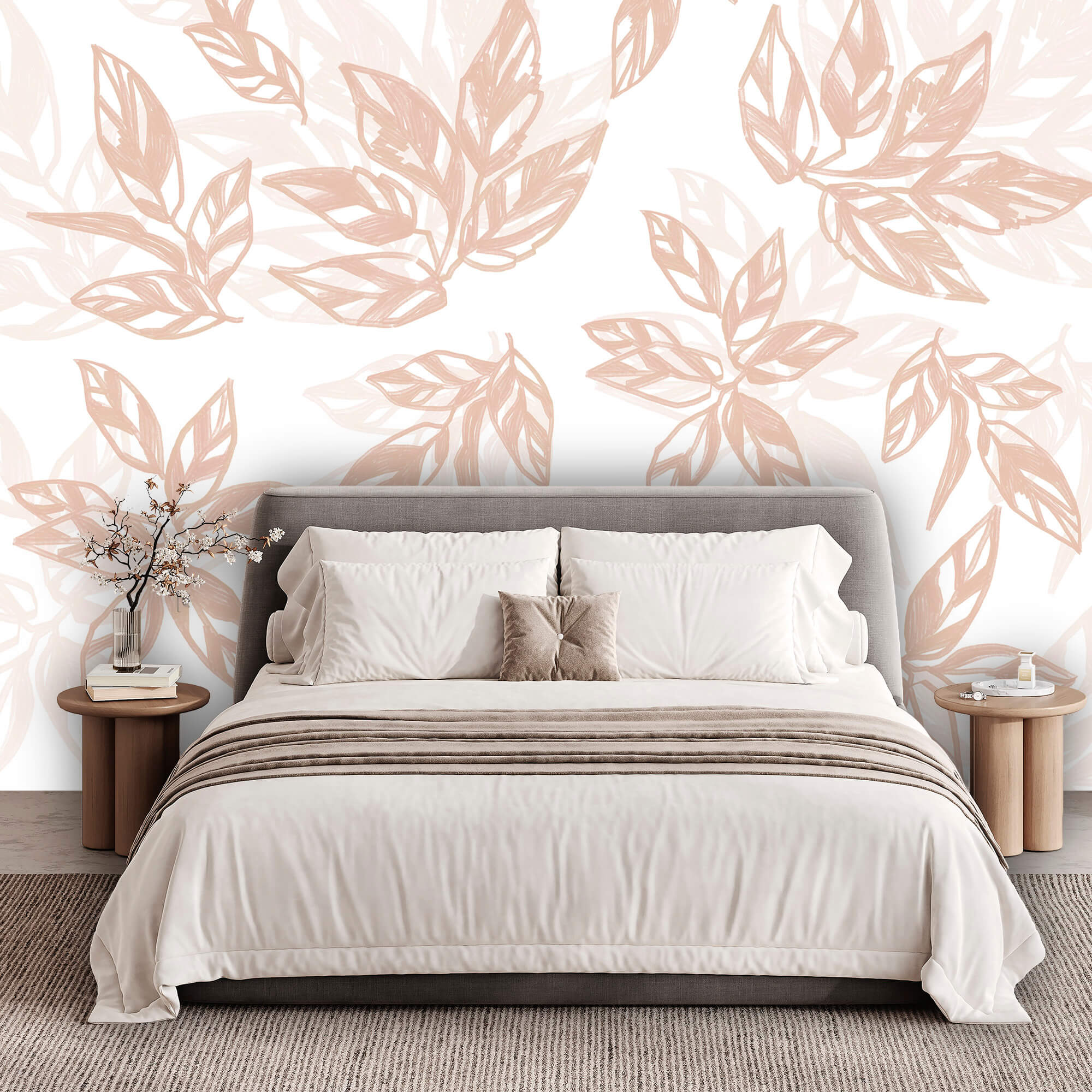 Diseño de hojas sobre fondo blanco Diseño de hojas sobre fondo blanco