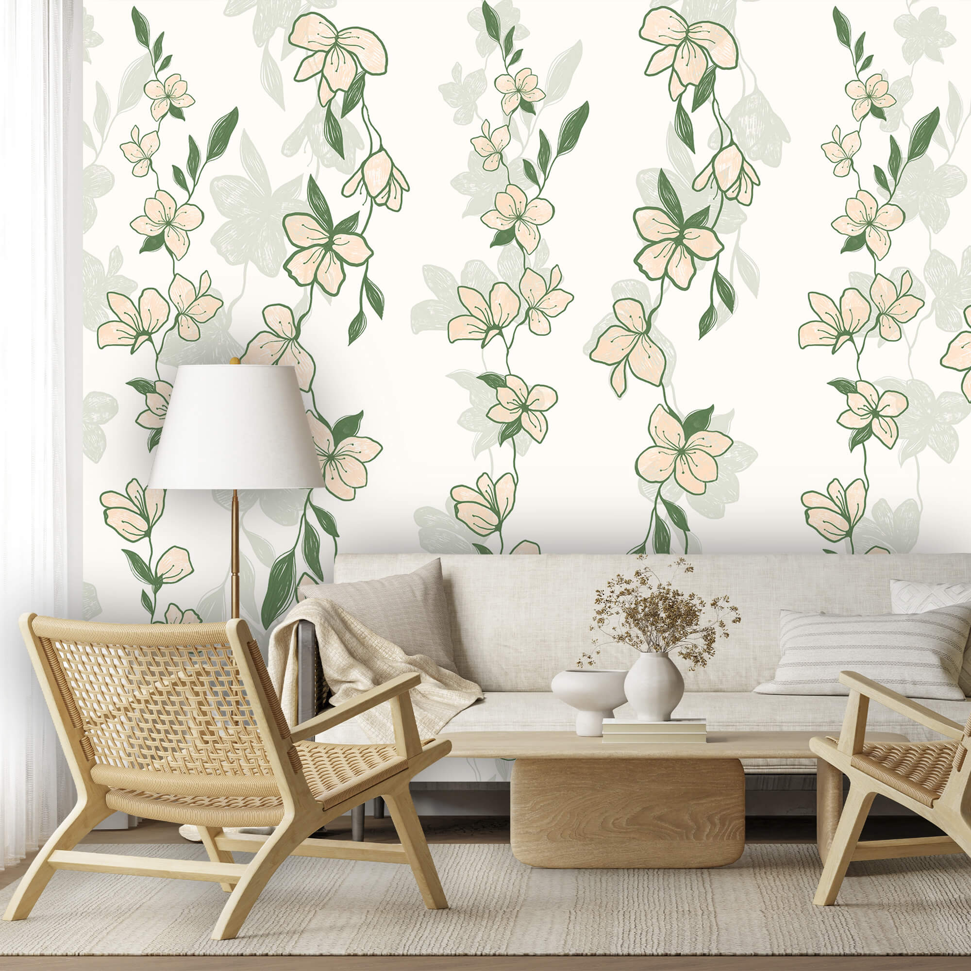 Motivo de flores y hojas Motivo de flores y hojas