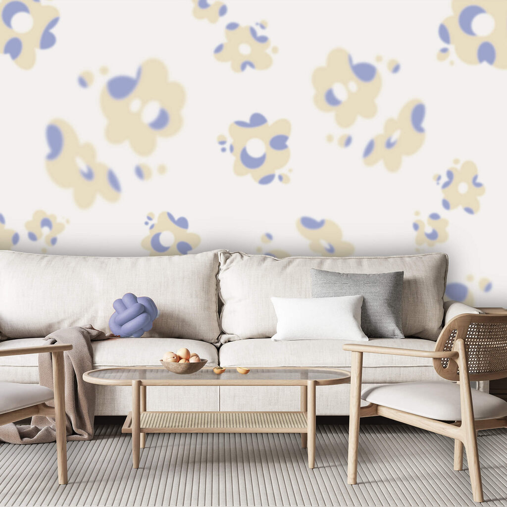 Diseño de flores sobre fondo blanco