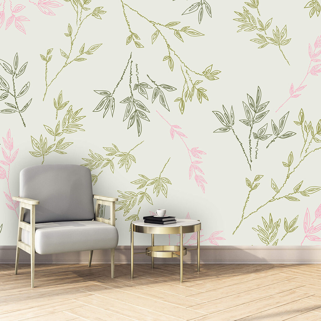 Diseño de hojas sobre fondo blanco Diseño de hojas sobre fondo blanco