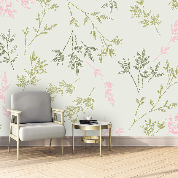 Diseño de hojas sobre fondo blanco Diseño de hojas sobre fondo blanco