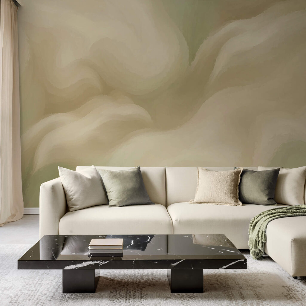 Un estilo abstracto suave y fluido en tonos claros