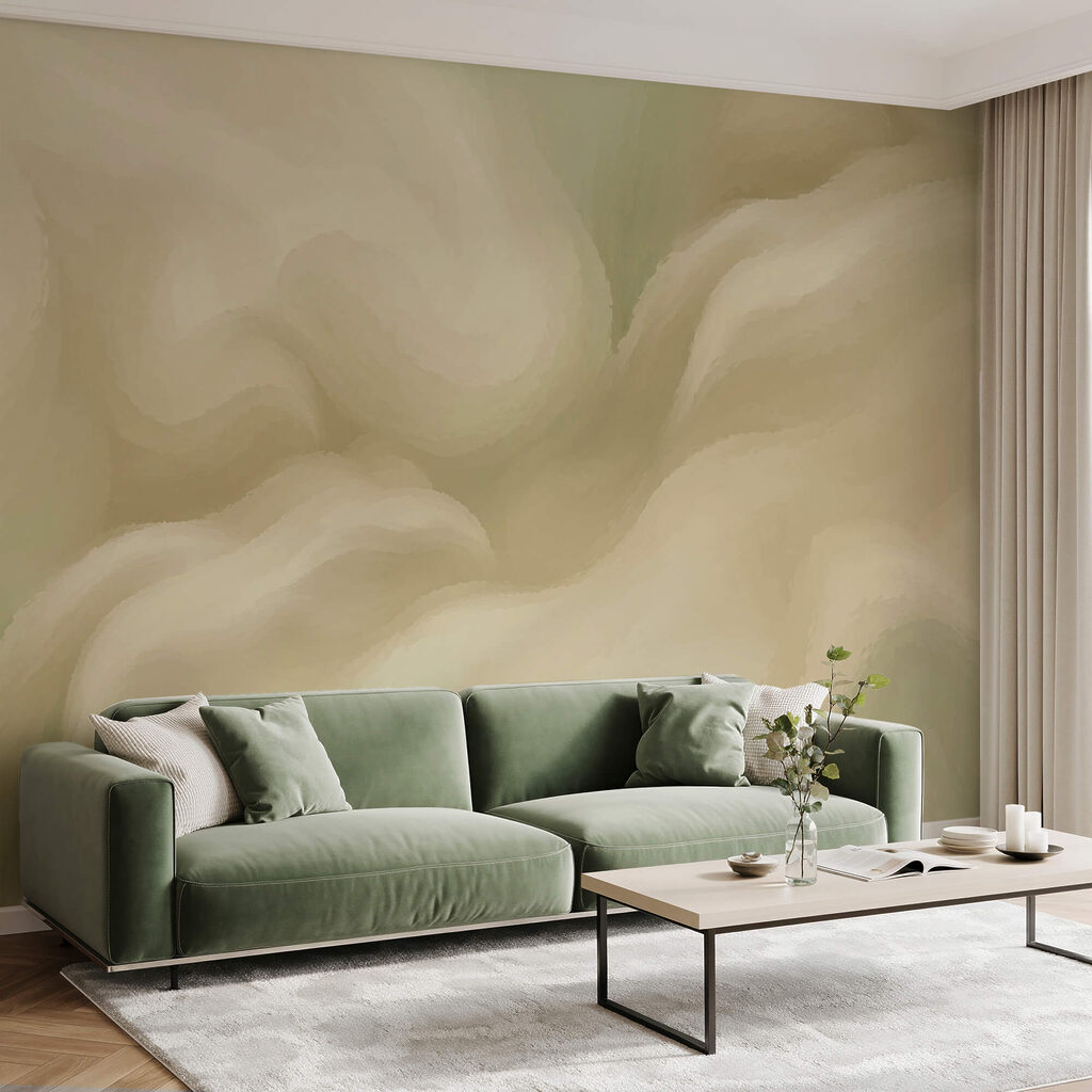 Un estilo abstracto suave y fluido en tonos claros