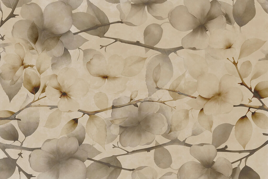 Soft florals on a muted background