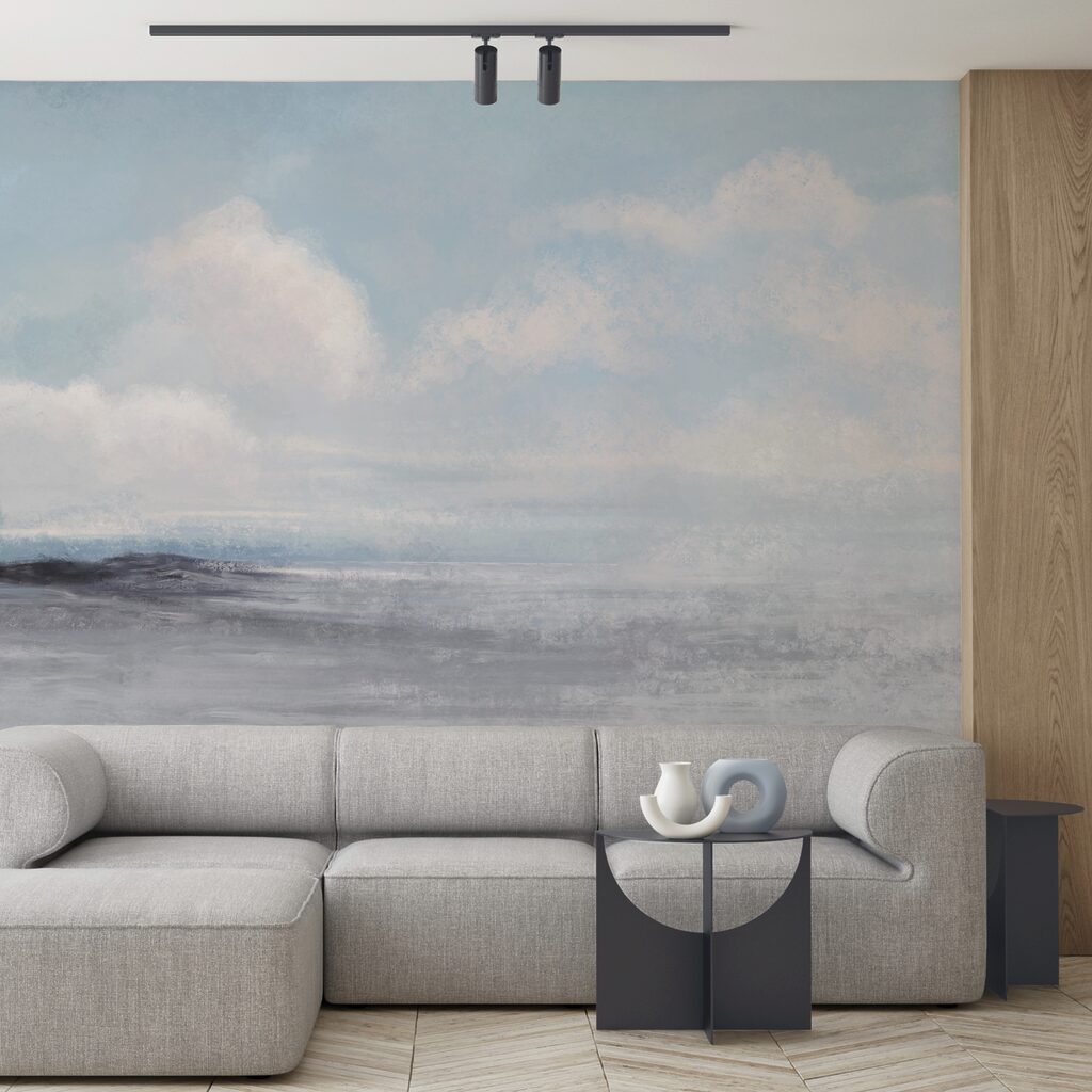 Paisaje con cielo nublado
