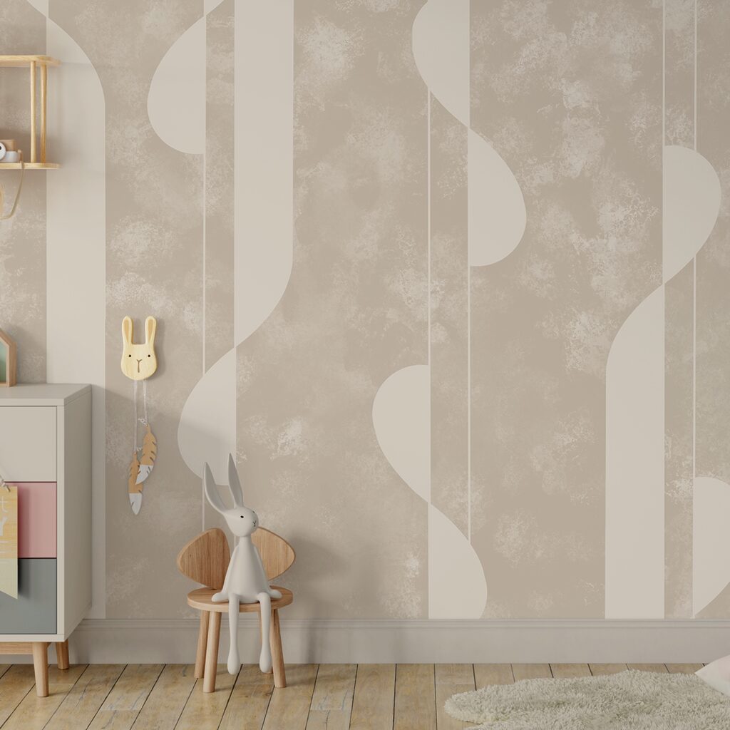 Formas abstractas en suaves tonos beige