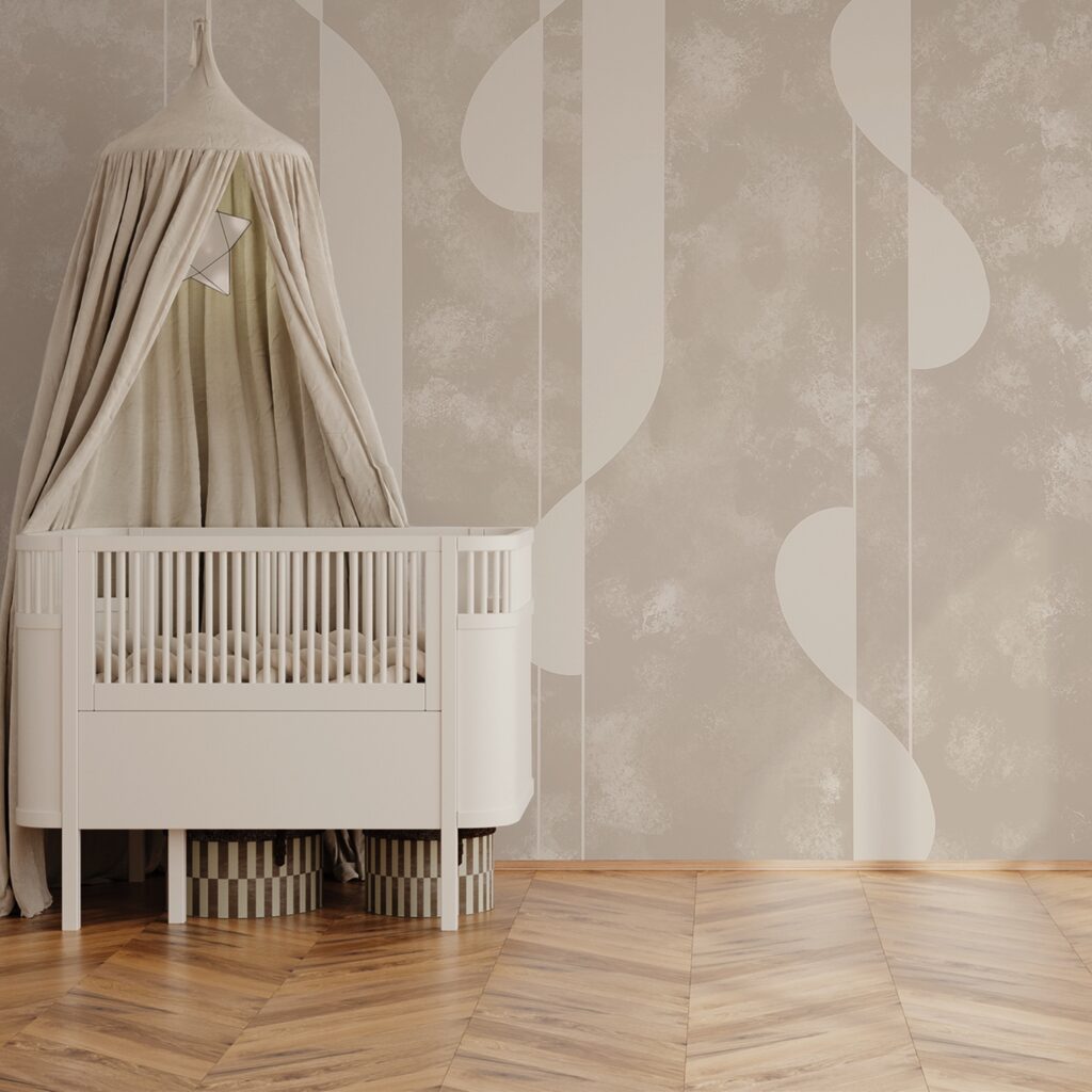 Formas abstractas en suaves tonos beige