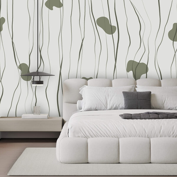 Diseño de líneas verdes y grises