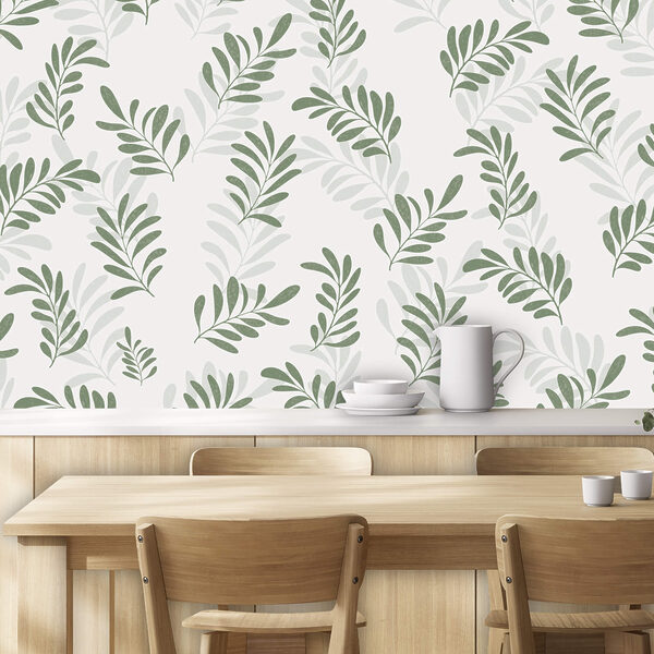 Diseño de hojas sobre fondo blanco