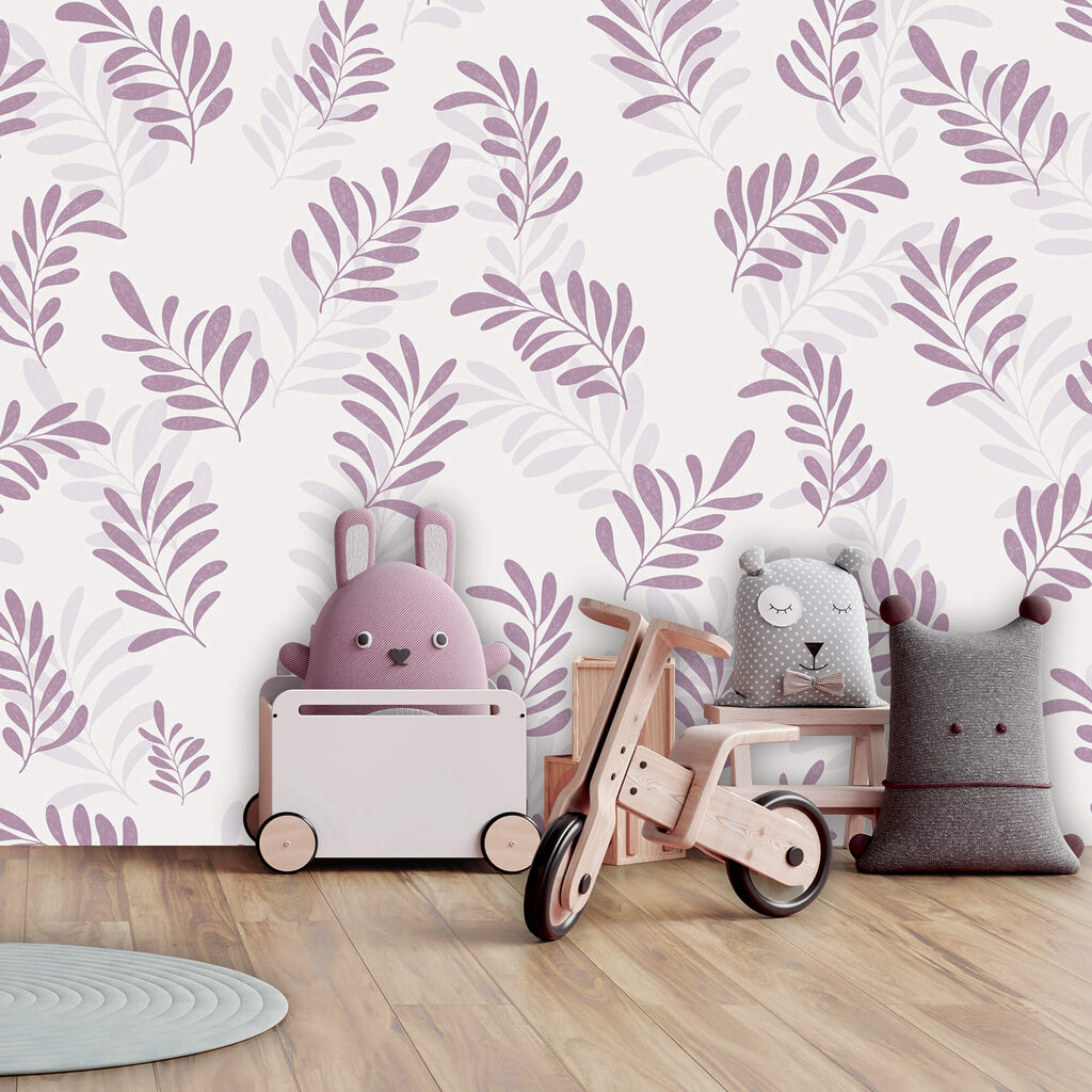 Diseño de hojas moradas