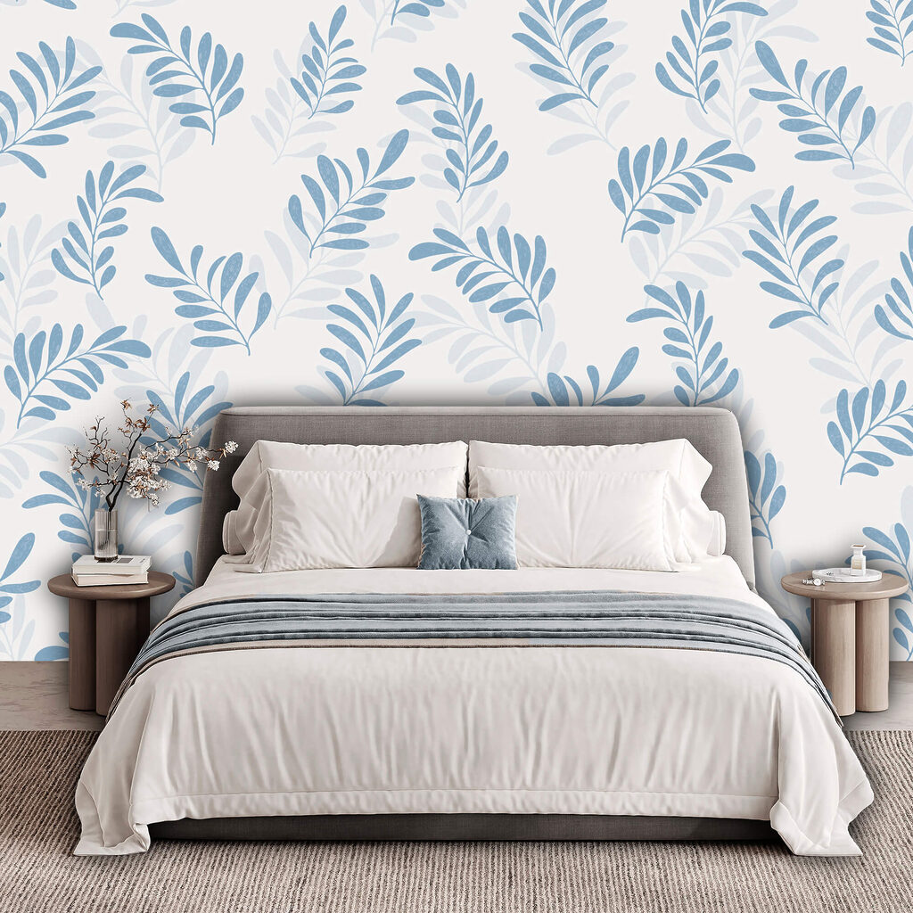 Diseño de hojas azules