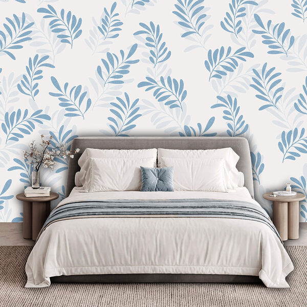 Diseño de hojas azules