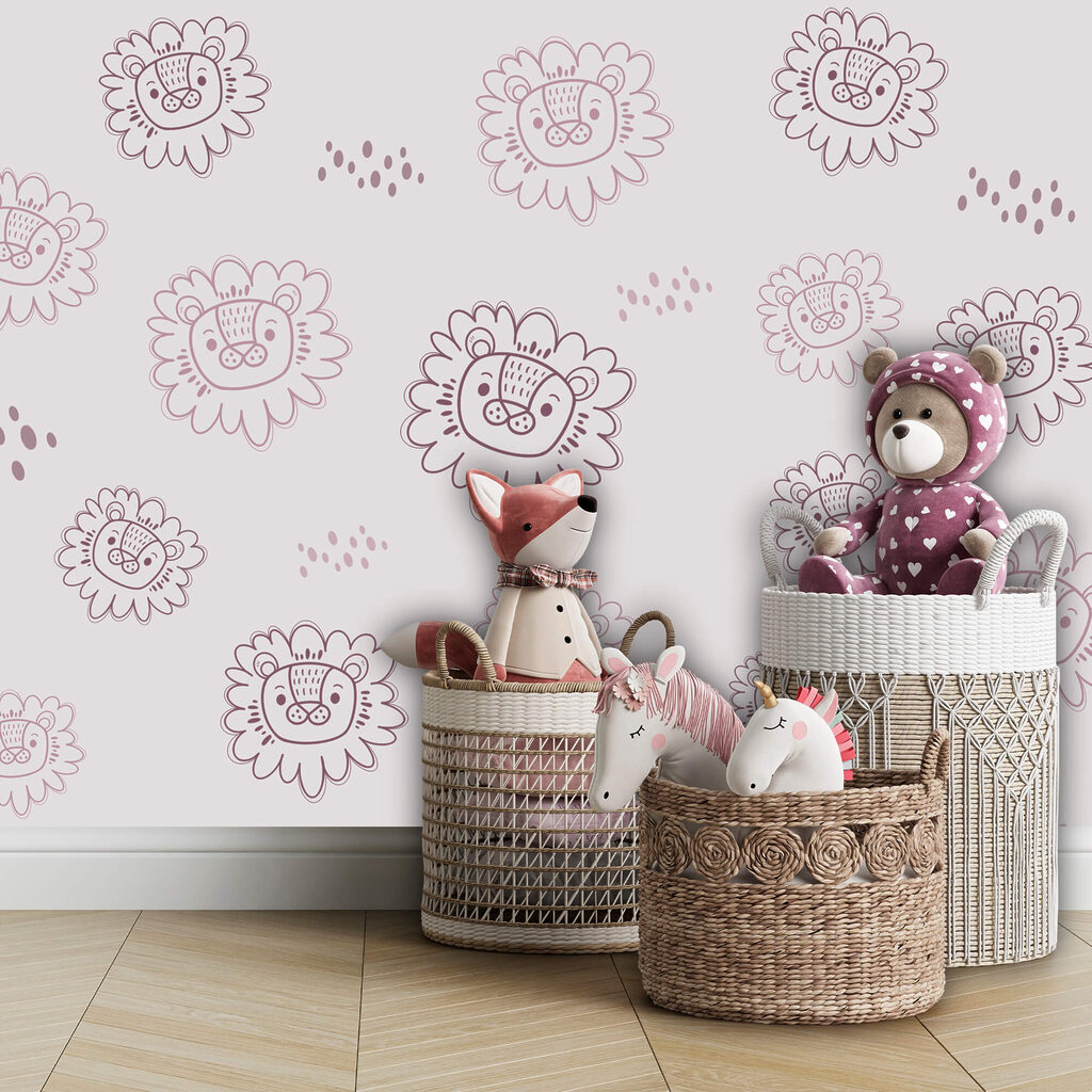 Motivo de cabezas de león