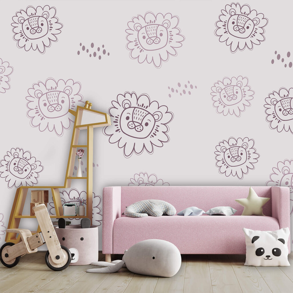 Motivo de cabezas de león