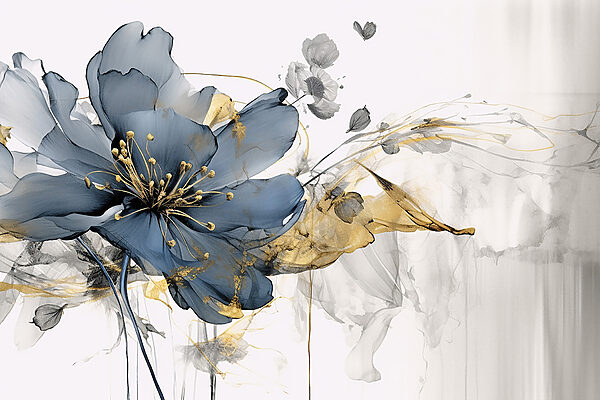 Elegant floral dance in monochrome hues